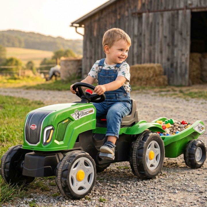 FALK Claas Terra Maxx Pedal Tractor with Trailer 2-6 Years