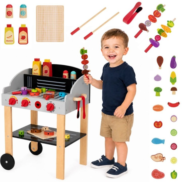 Wooden Garden BBQ Grill Cart WOOPIE - Kitchen Set