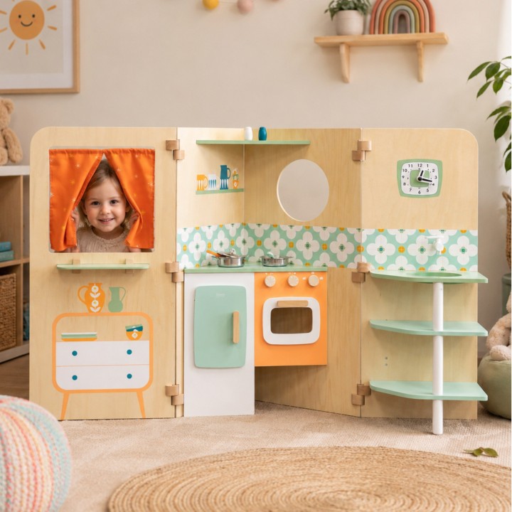 CLASSIC WORLD XXL House with Kitchen - Foldable, Multifunctional Toy