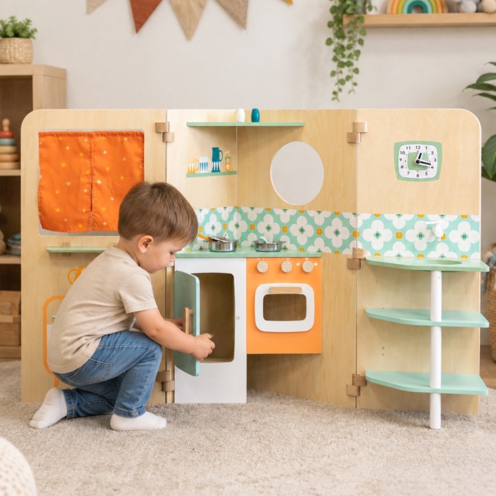 CLASSIC WORLD XXL House with Kitchen - Foldable, Multifunctional Toy