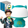 WOOPIE Multifunctional RGB Lamp Bluetooth Speaker Karaoke Voice Modulator SD Card AUX Turquoise