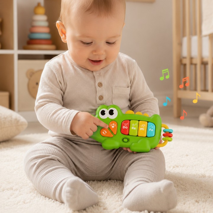 WOOPIE Interactive Piano Crocodile Musical Organ 18m+