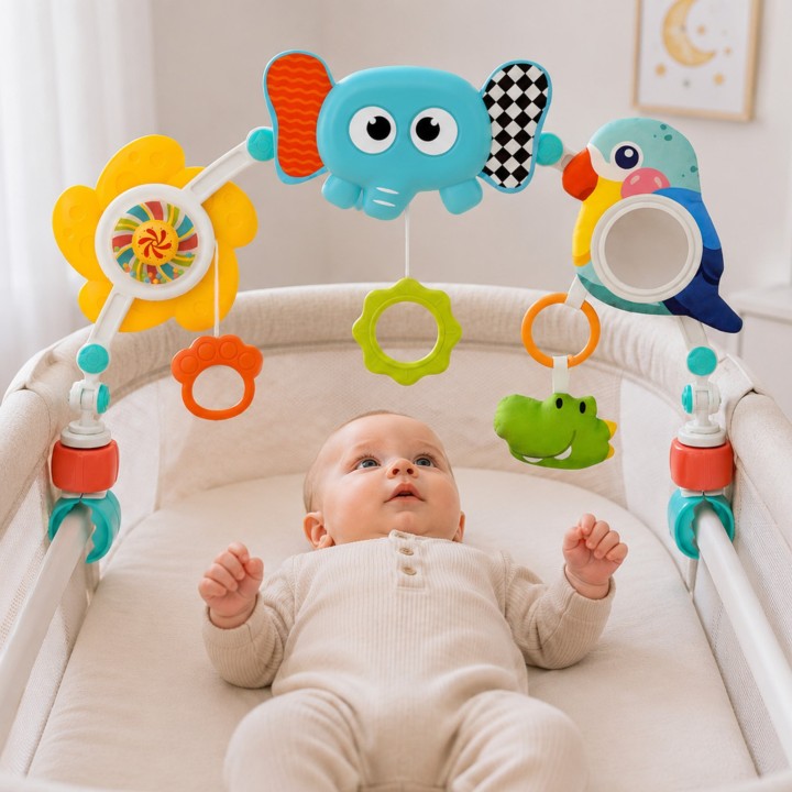 Toy arch for crib and stroller WOOPIE - Sensory toy