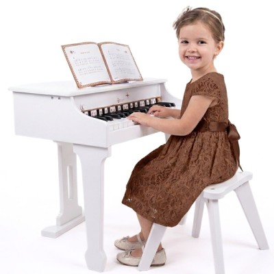 Large Children's Piano with Chair and Book