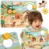 CLASSIC WORLD Wooden Manipulative Activity Board Farm