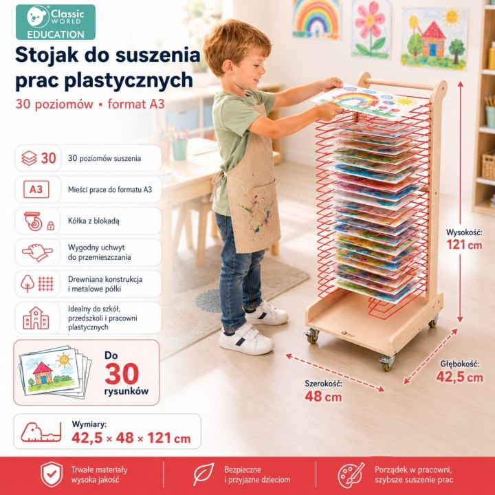 CLASSIC WORLD EDU 30-Tier Art Drying Rack