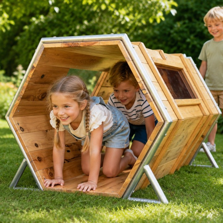 CLASSIC WORLD EDU Wooden Playground Base XXL with Tunnels