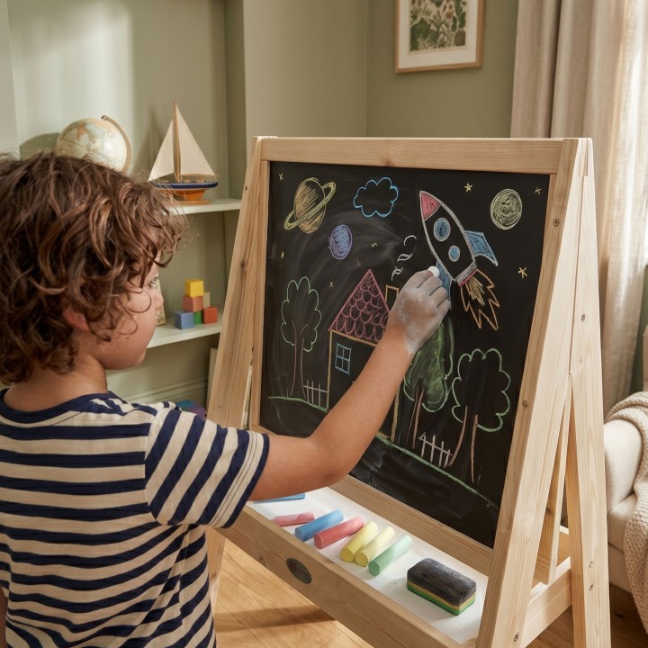 Drewniana Tablica Kredowa CLASSIC WORLD EDU - Edukacyjna Zabawka