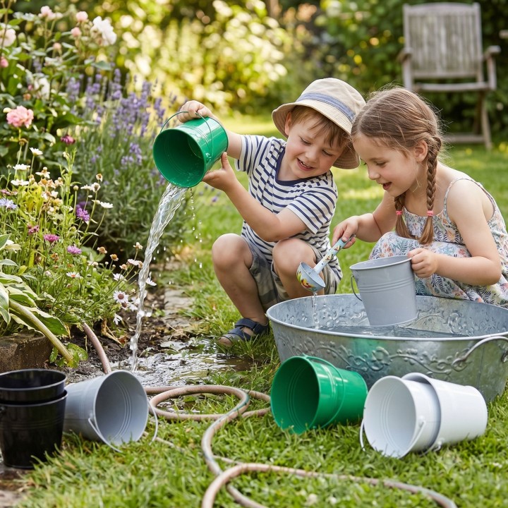 CLASSIC WORLD Colorful Buckets 8 pcs. – fun and development