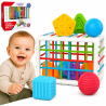 WOOPIE BABY Flexible Sensory Cube Sorter for Children Colorful Shapes 13 pcs.
