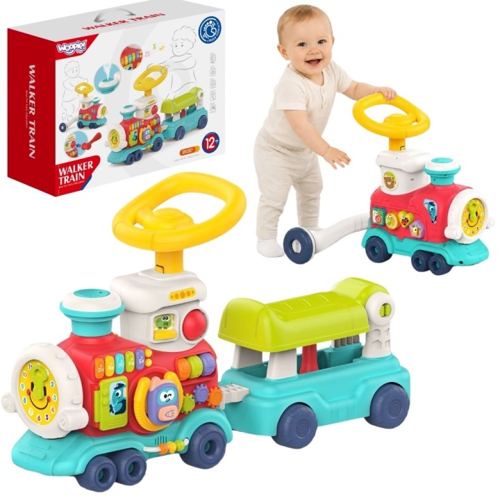 OPIE BABY Locomotive Pusher Ride-on 2in1 Interactive Train Pair