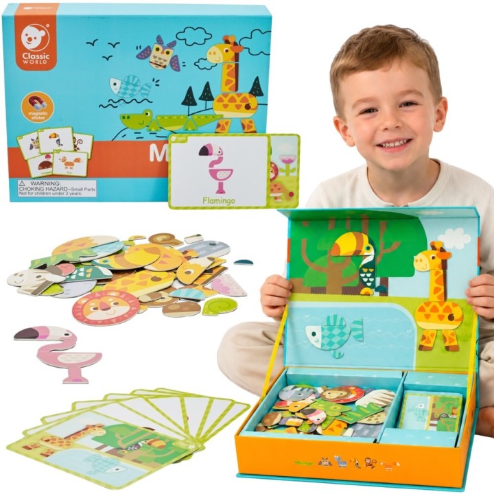 Animal Magnetic Puzzle 60 Pieces - CLASSIC WORLD