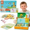 CLASSIC WORLD Magnetic Puzzle Animals Board Blocks Memory Puzzle 60 pcs.