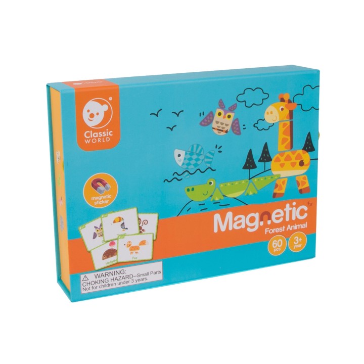 Animal Magnetic Puzzle 60 Pieces - CLASSIC WORLD