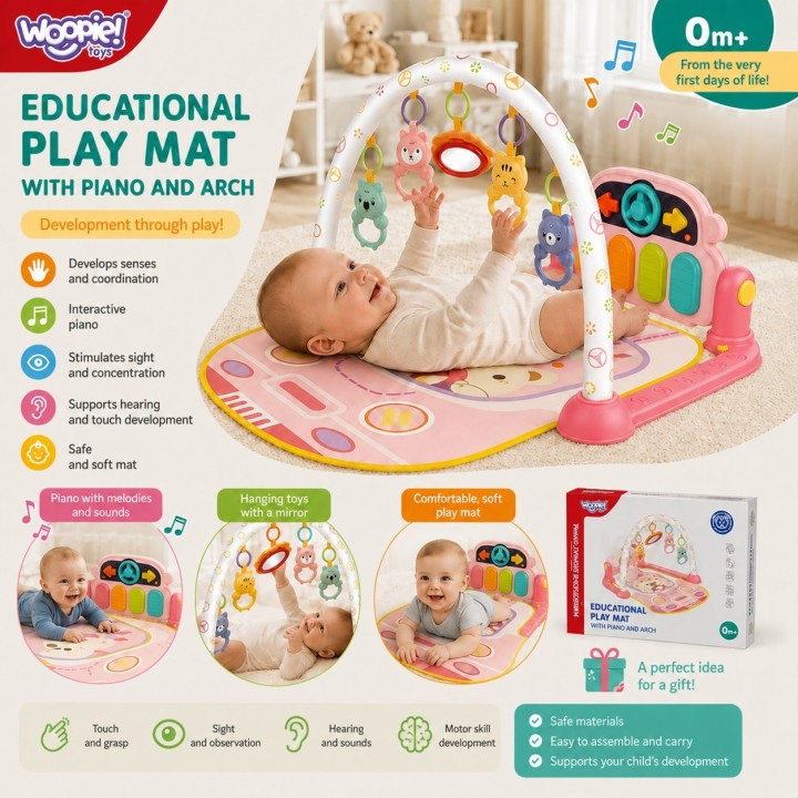 WOOPIE 3-in-1 Play Mat with Piano for Babies | Interactive