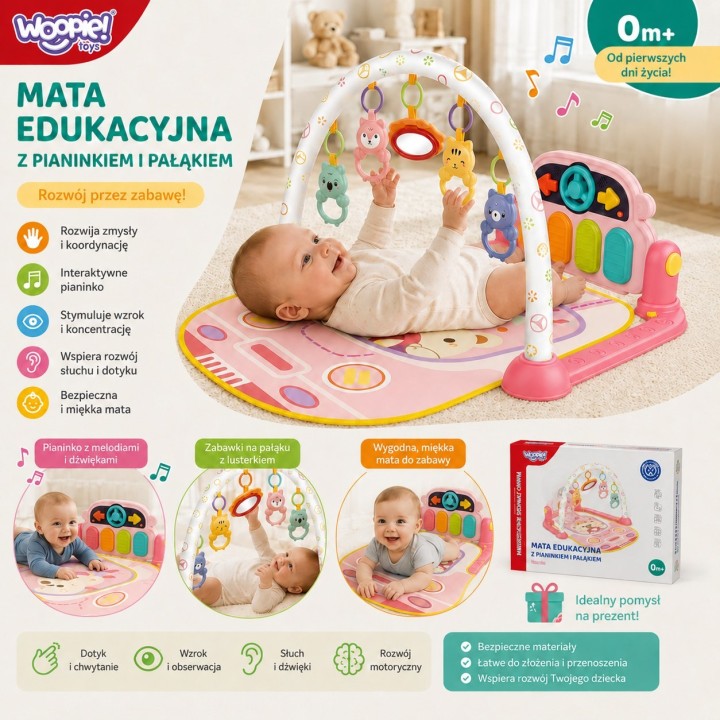 WOOPIE 3-in-1 Play Mat with Piano for Babies | Interactive