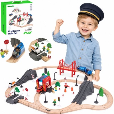 Woopie Fire Department Wooden Train – Electric, Sound Effects