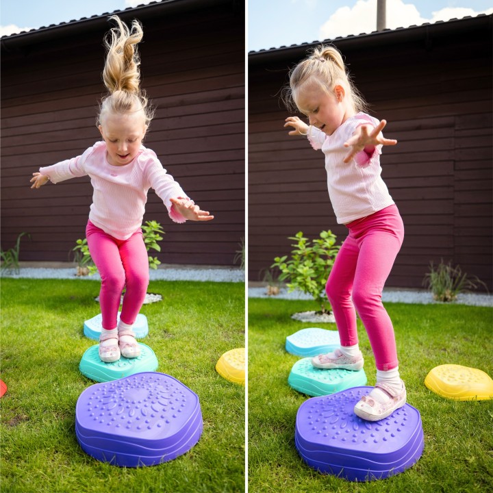 Woopie Sensory Stones - 5 Colors, Balance and Child Development