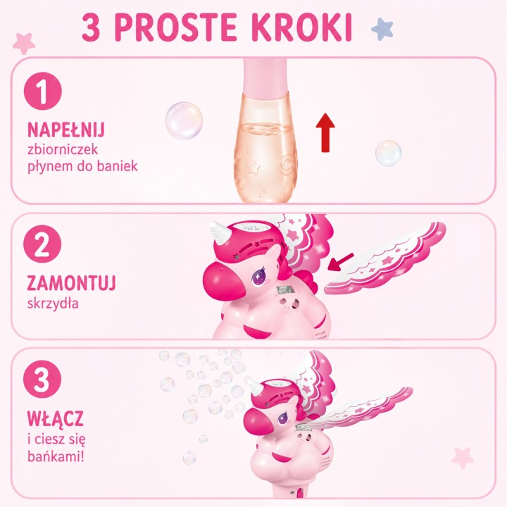 WOOPIE Unicorn Bubble Machine - Magic Wand for Kids