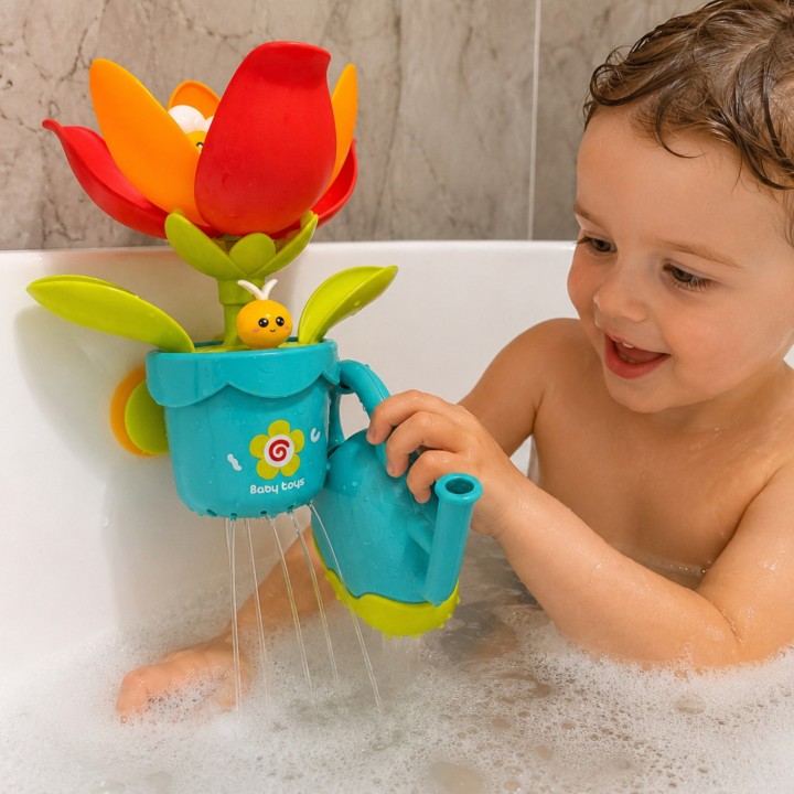 Blooming Bath Flower with Watering Can – Woopie Water Fun
