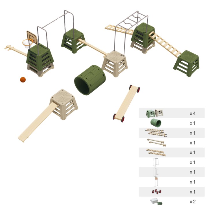 XXL CLASSIC WORLD Obstacle Course - Motor Playground