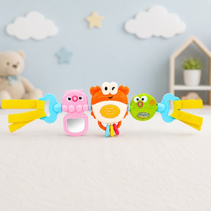 WOOPIE Sensory Panel for Stroller Playing Crab Mirror 6m+