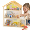 VIGA Wooden Dollhouse Set with Dolls and Accessories
