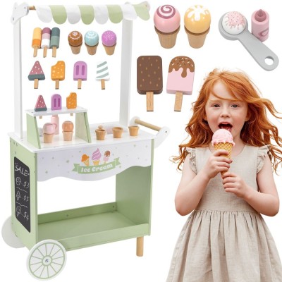 VIGA PolarB Wooden Ice Cream Stand - Mobile Ice Cream Parlor