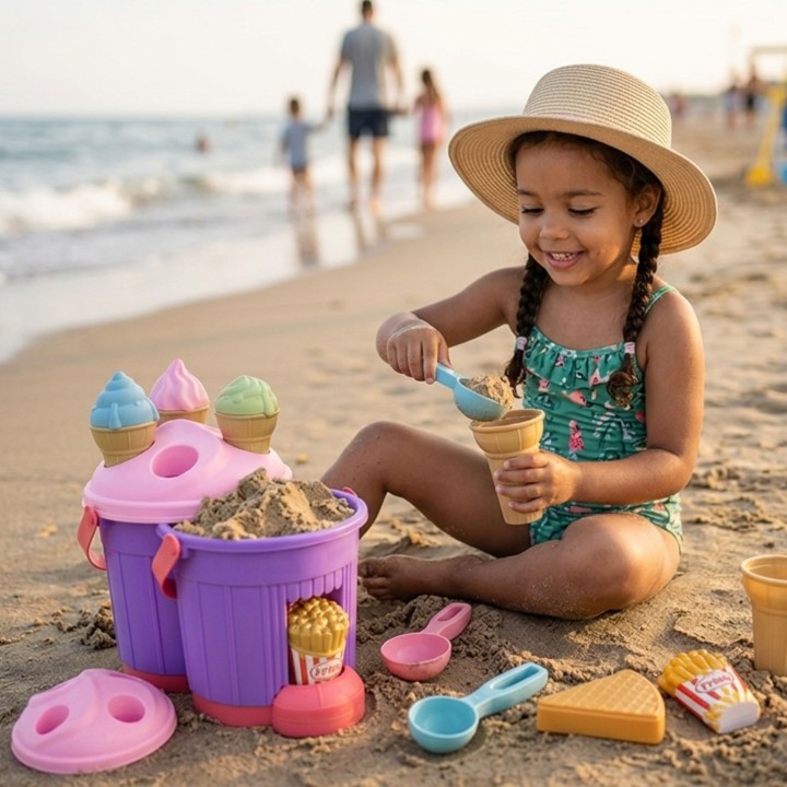 WOOPIE Sandbox Ice Cream Set - Molds and Bucket
