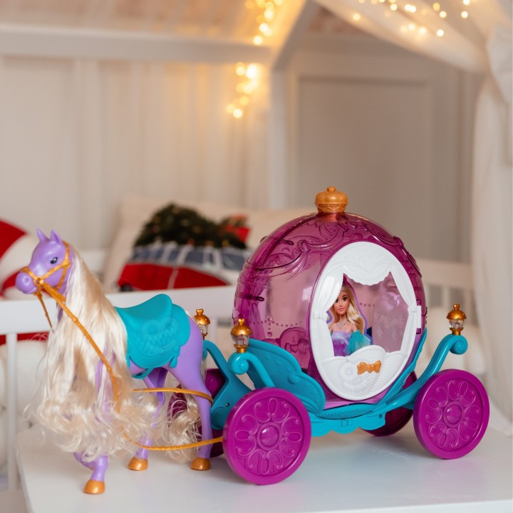 Princess Doll Carriage Horse Toy Set WOOPIE - Magic Carriage