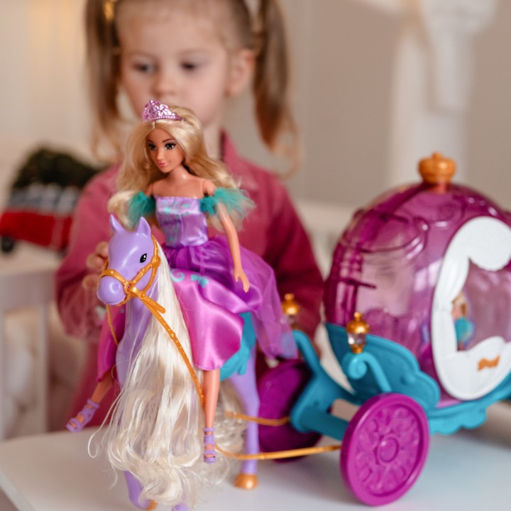 Princess Doll Carriage Horse Toy Set WOOPIE - Magic Carriage