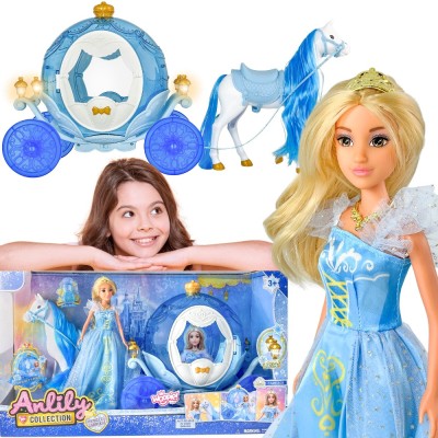 Ice Princess Doll Carriage with Lights WOOPIE - Magic Carriage