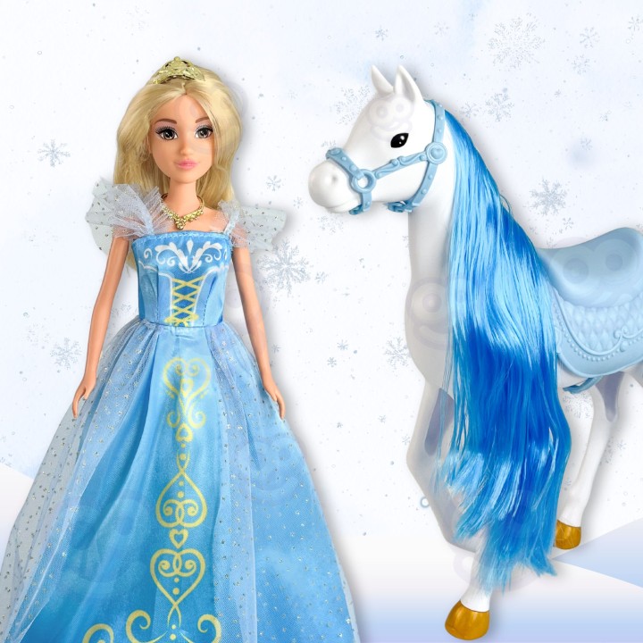 Ice Princess Doll Carriage with Lights WOOPIE - Magic Carriage