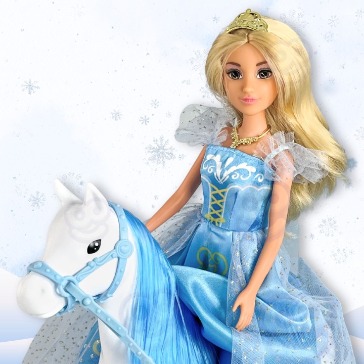 Ice Princess Doll Carriage with Lights WOOPIE - Magic Carriage