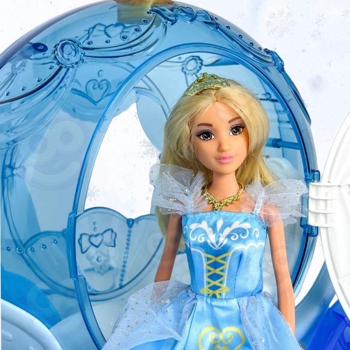 Ice Princess Doll Carriage with Lights WOOPIE - Magic Carriage