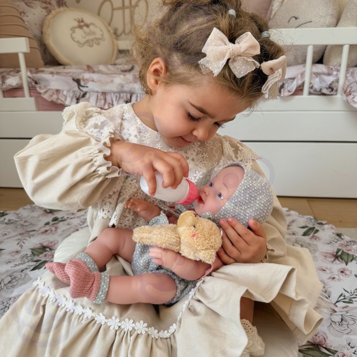 WOOPIE ROYAL Lalka Bobas 36 cm z Misiem i Akcesoriami do Karmienia