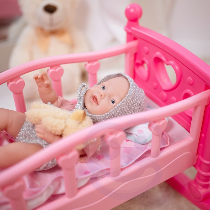WOOPIE ROYAL Lalka Bobas 36 cm z Misiem i Akcesoriami do Karmienia