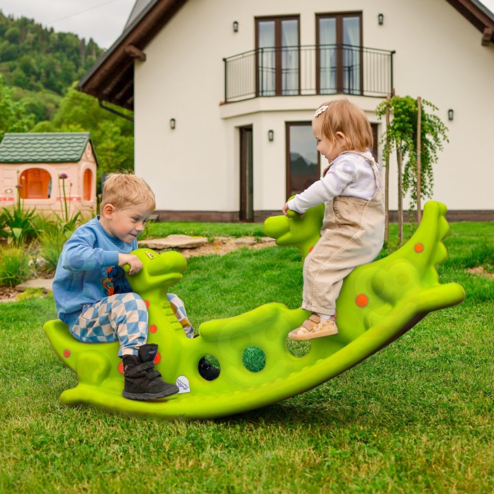 WOOPIE Bujak Dino Huśtawka Równoważna Jasno Zielona - Idealna Zabawa