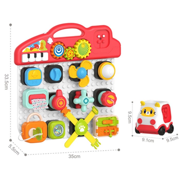 WOOPIE BABY Montessori Manipulative Board Colorful Activity Panel