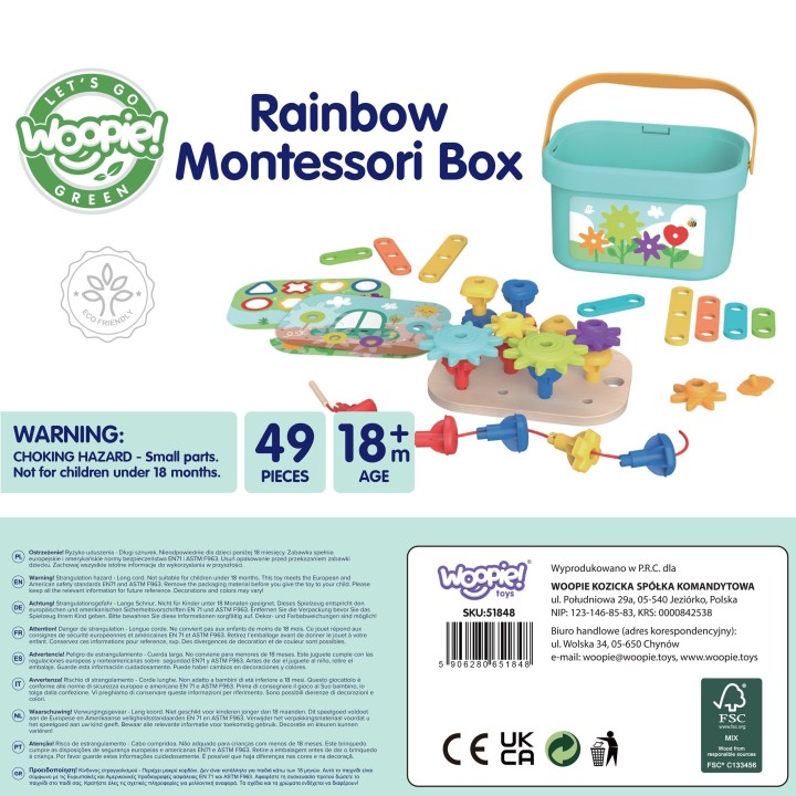 WOOPIE GREEN 12w1 Motoryczny BOX Montessori FSC - Konstrukcja
