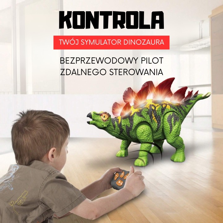 WOOPIE Dinozaur RC Stegozaur - Zdalnie Sterowany Robot
