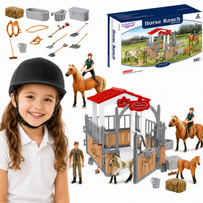WOOPIE Stable Horse Farm Set 18 pcs - Toy for Children