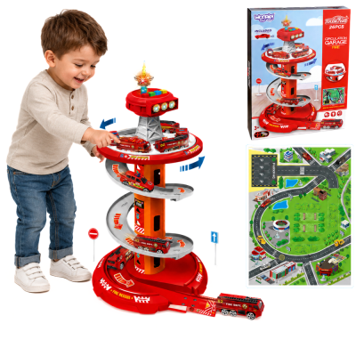 WOOPIE Spiral Garage Track 3 pcs - Toy for Cars