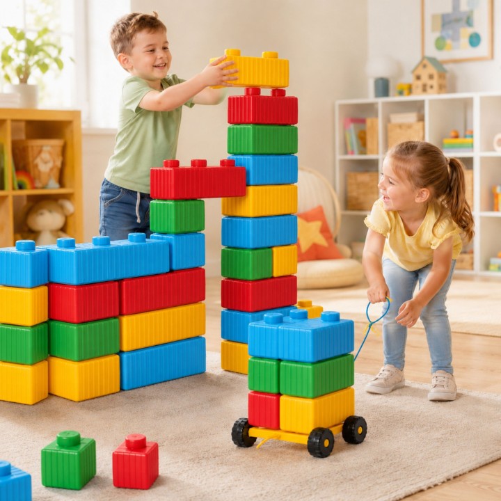 WOOPIE Construction Blocks XXL 43 pcs with Car