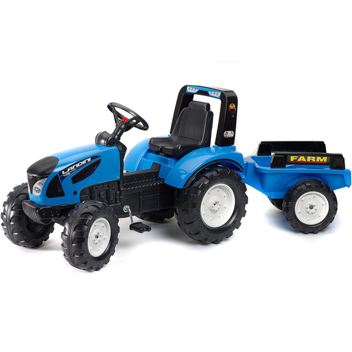 FALK Traktor Landini na pedały z przyczepą Niebieski