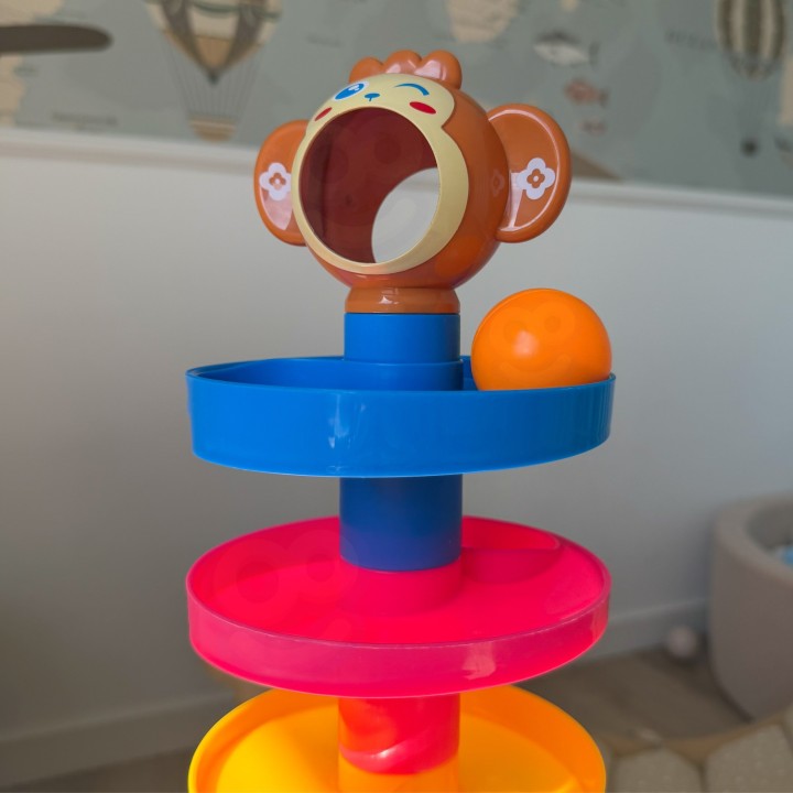 WOOPIE BABY Kulodrom Tor Kulkowy Spirala + 3 Kulki - Zabawka dla Dzieci