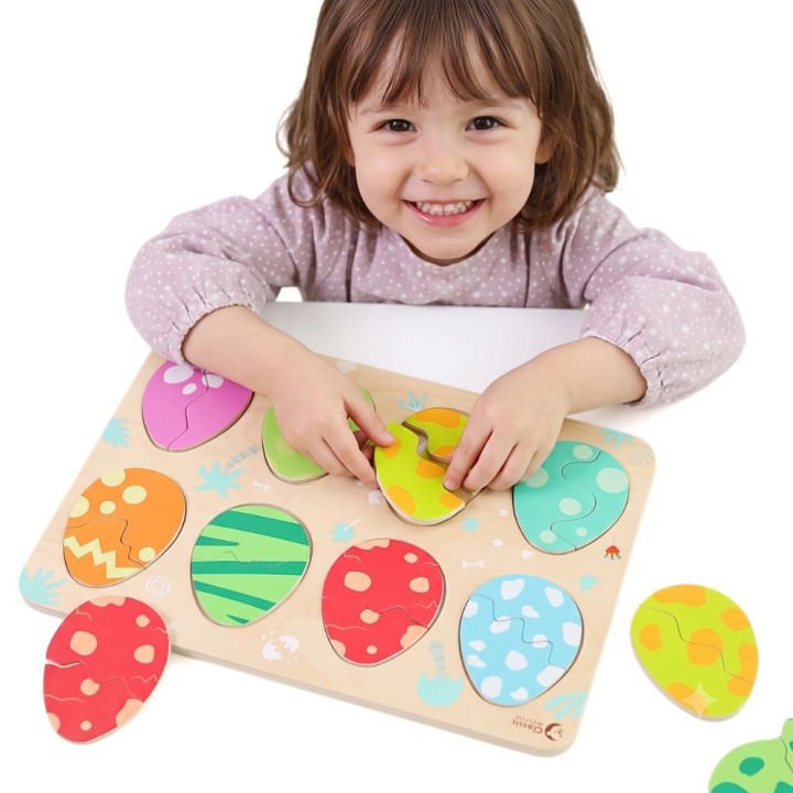 Wooden Dinosaur Egg Puzzle CLASSIC WORLD - Creative Fun