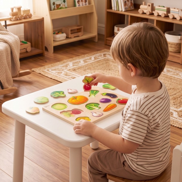 Wooden Montessori Vegetable Puzzle CLASSIC WORLD – Fun and Learning