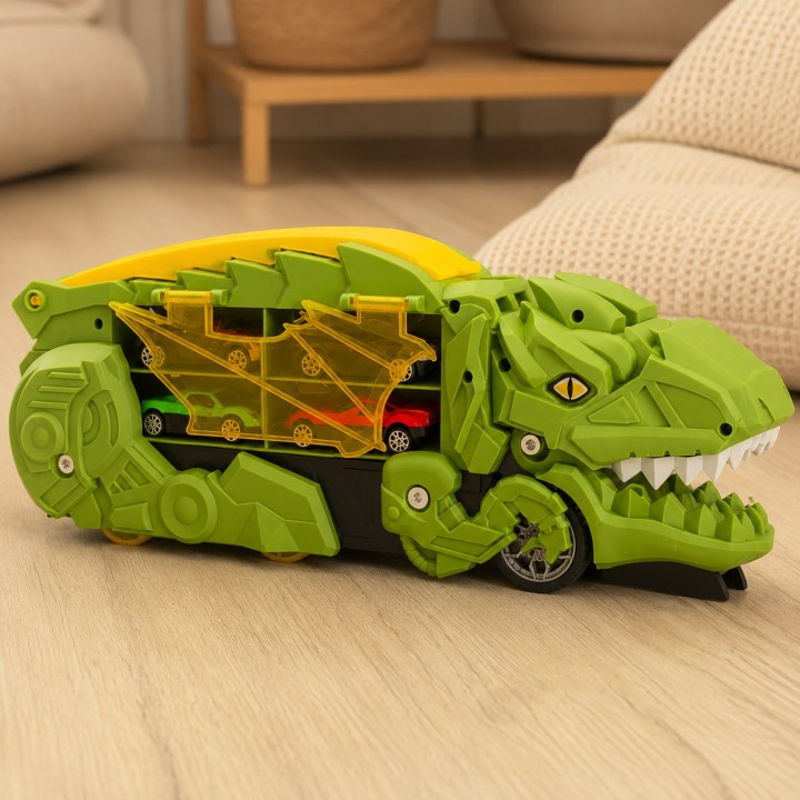Dinosaur Set with Cars and Slide – Woopie the Car Eater