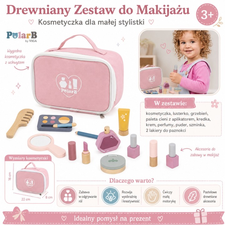 Viga Wooden Makeup Set – Creative Fun for Little Princesses